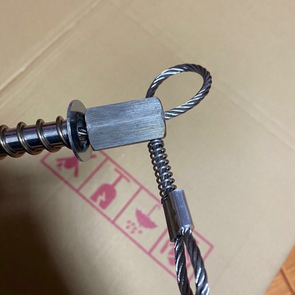 304不锈钢弹簧钢丝弹簧三节绳弹簧钢丝套单向锁弹簧二级锁踏板