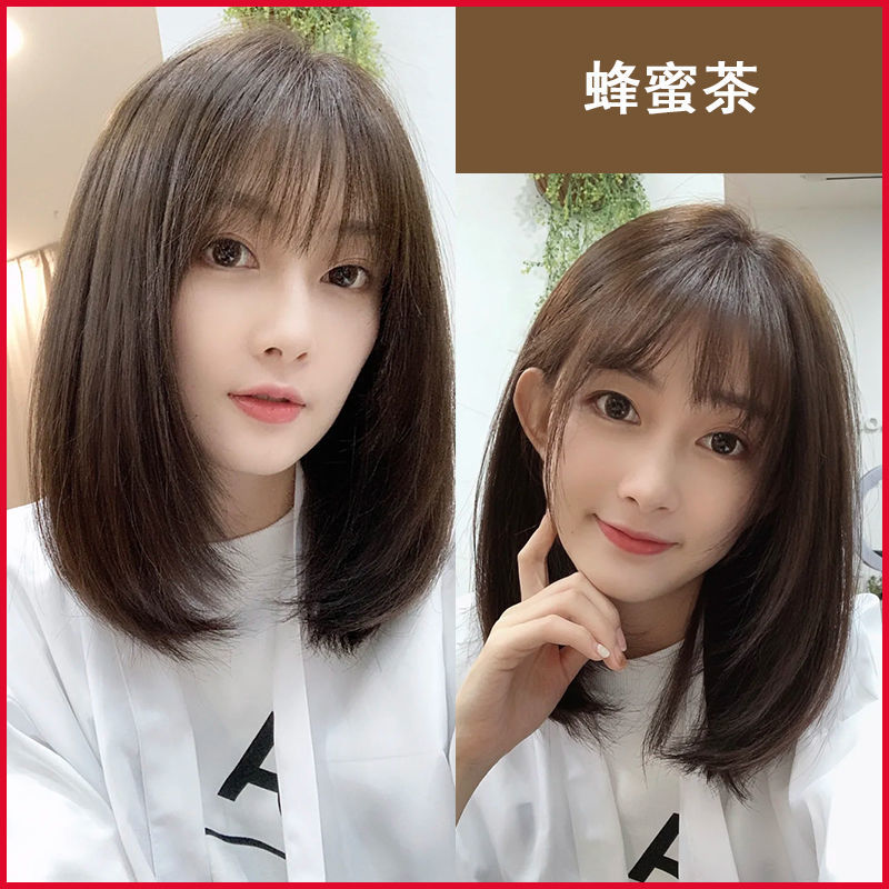 染发膏2021流行色黑茶色女学生党染发剂植物自己染在家染发焦糖棕无需