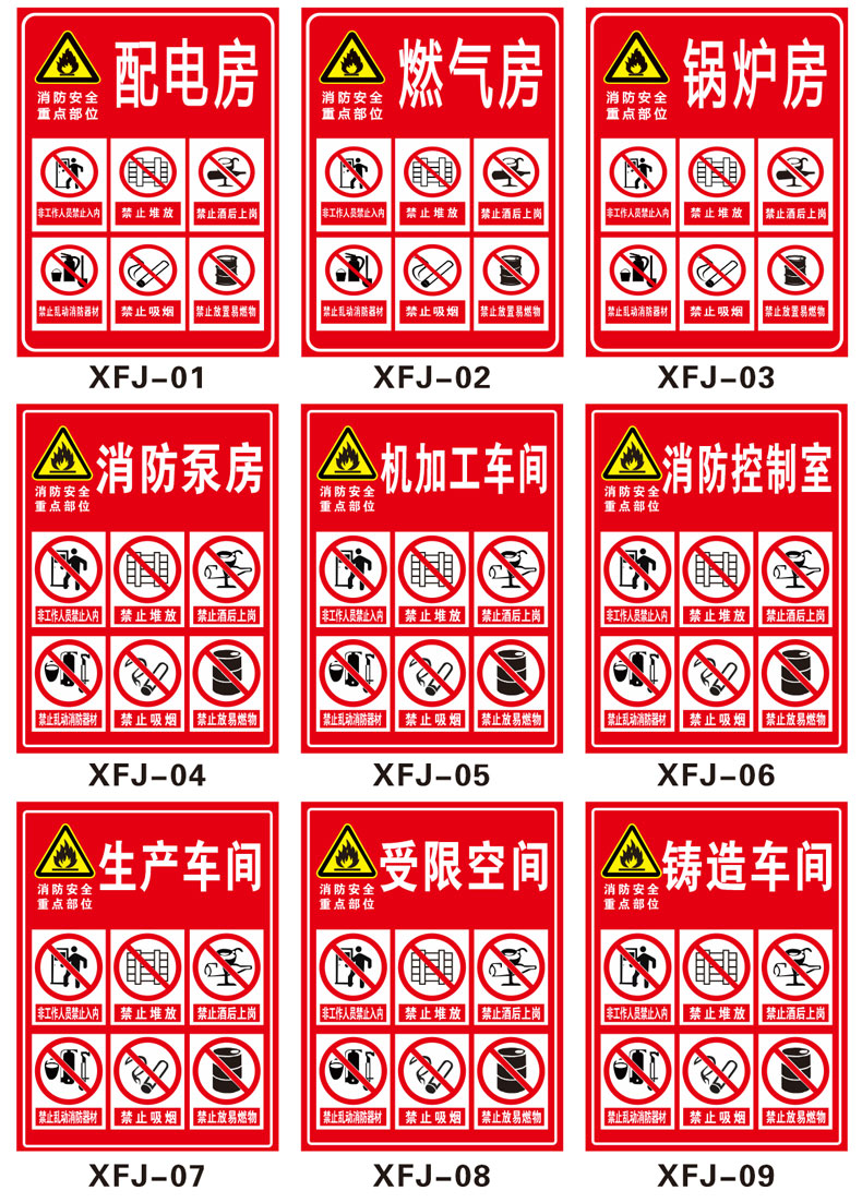 消防水泵房标识牌控制室标志牌标示牌有电危险配电室.