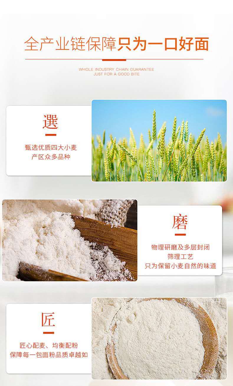 山东面粉20斤鲁庆面粉10kg小麦面粉白面通用家用多用途馒头饺子雪花粉