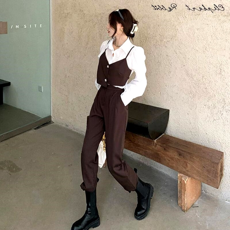 佐倾农夫骑马衣服 骑士装女士法式复古英伦风草原旅游拍照装套装 咖啡