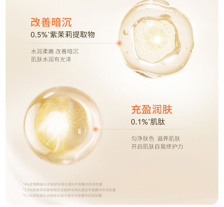 达肤妍（dafuyan） 水润光感冻干面膜抗糖补水保湿滋润提亮修护女 B5面膜三片