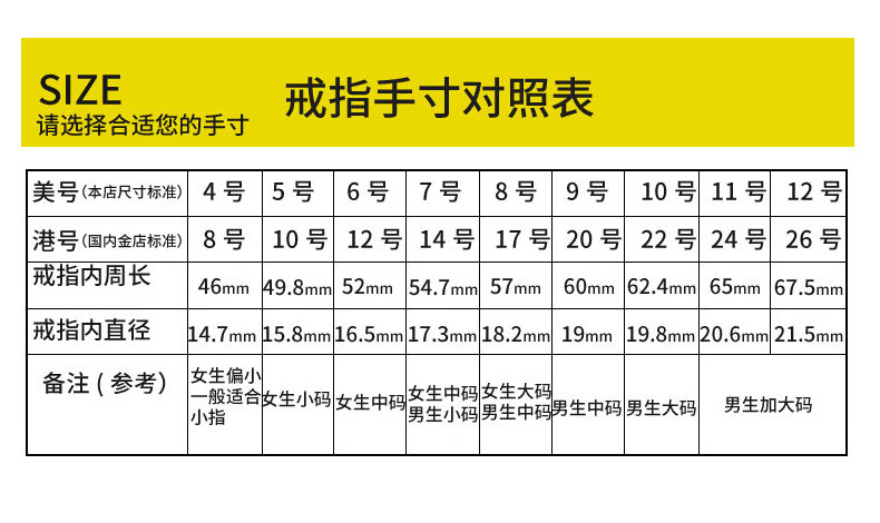 戒指测量环手指围圈口尺寸戒围大小号码测量带尺码软尺美码工具zz欧度