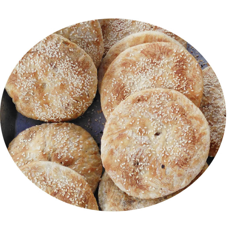 烧饼湖南衡阳特产常宁烧饼白沙茅市白糖桂花味烧饼烤饼