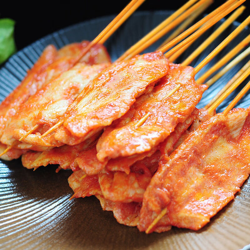 宜享健康里脊肉片50串铁板里脊肉串串香鸡肉串批发烧烤油炸手抓饼专用