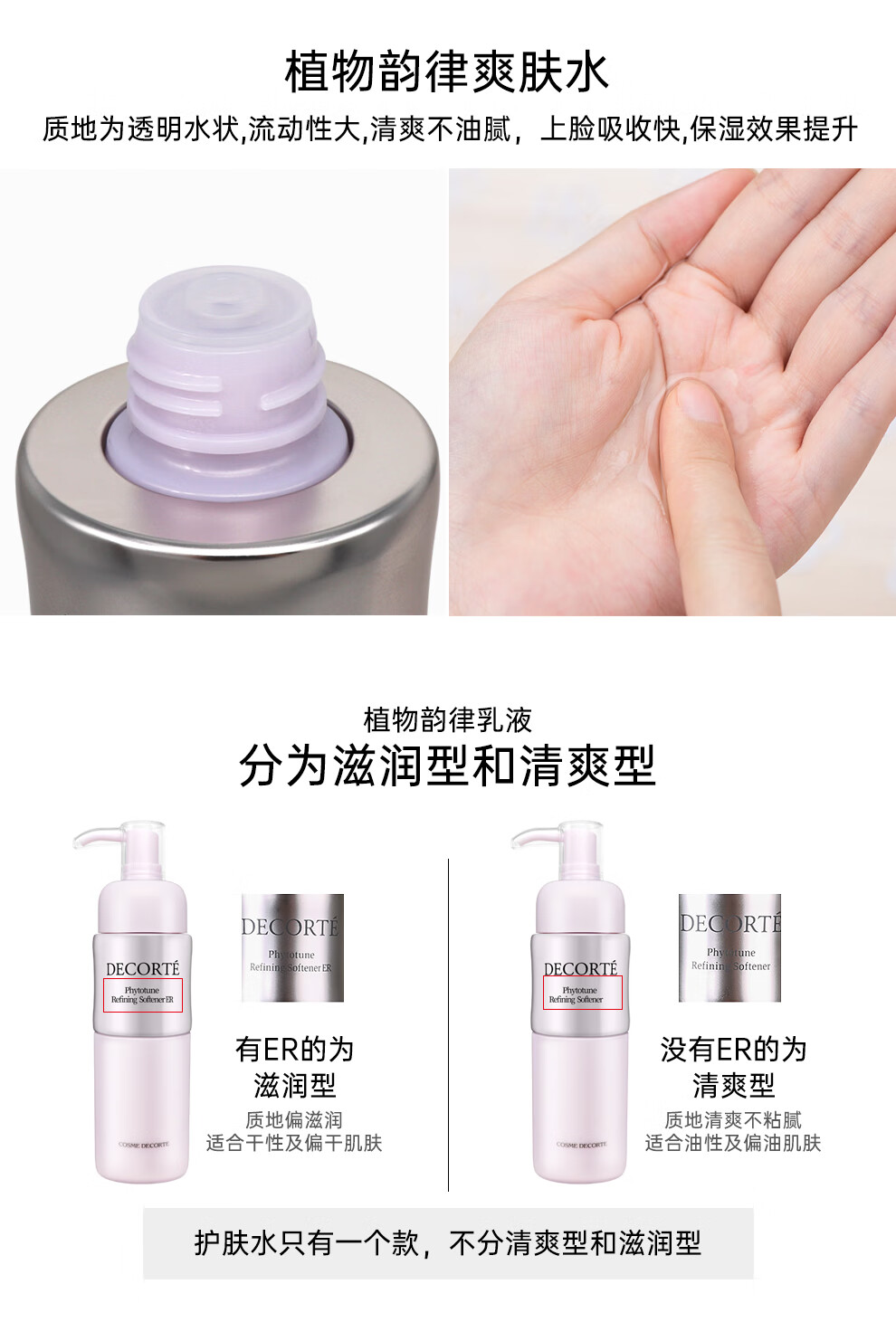 黛珂（Cosme Decorte）水乳套装 日本进口紫苏水牛油果乳液补水保湿 护肤礼盒 黛珂植物韵律水乳清爽型