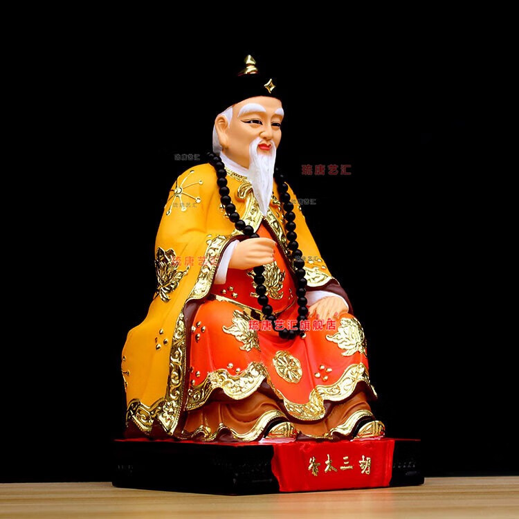 琉唐艺汇 彩绘胡三太爷胡三太奶像 胡三太爷太奶神像东北仙狐树脂佛像