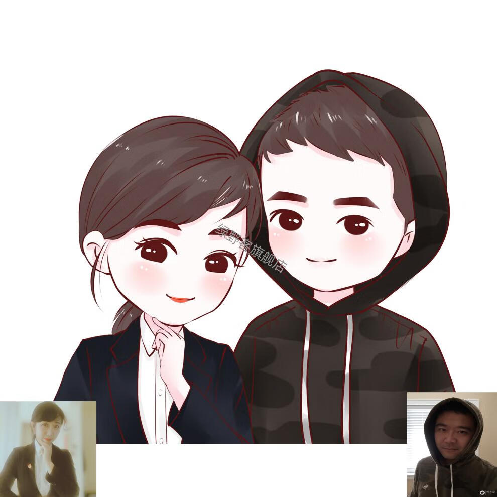 微信头像定制 q版漫画头像设计情侣卡通人物宠物真人照片定制作 梦幻