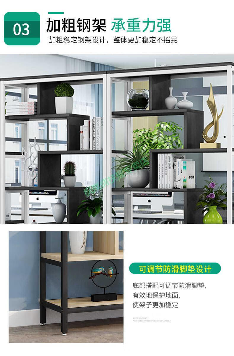 电视柜加隔断加博古架隔断置物架铁艺屏风客厅博古架简易多层收纳架