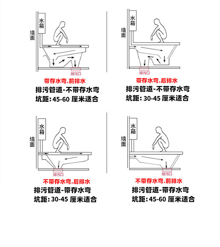 蹲便器套装岩板蹲便器感应式水箱套装防臭蹲坑式卫生间家用带存水弯