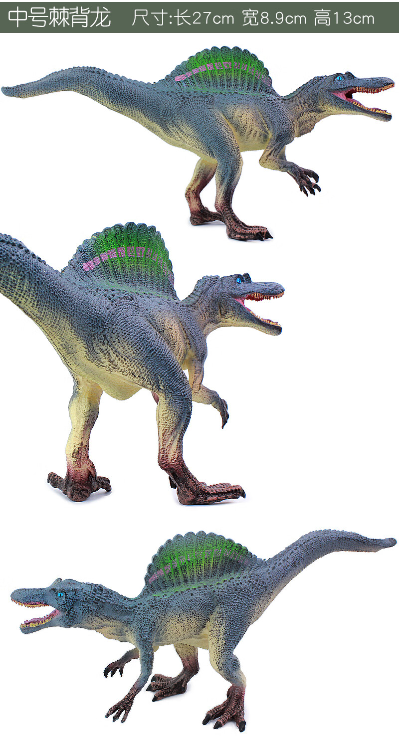 万代bandai侏罗纪恐龙模型动物玩具实心捕鱼棘龙摩洛哥棘背龙男儿童