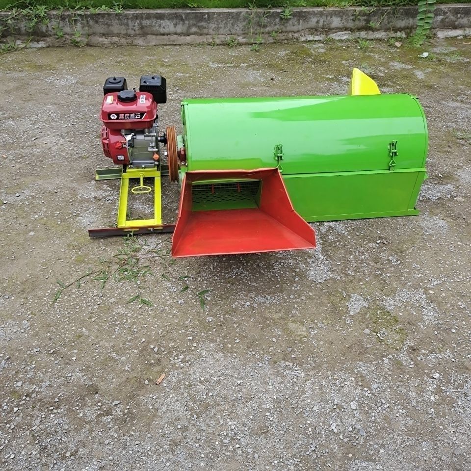水稻小型打麦家用谷子脱粒机稻谷收割机农用机械全喂入脱粒机加汽油机