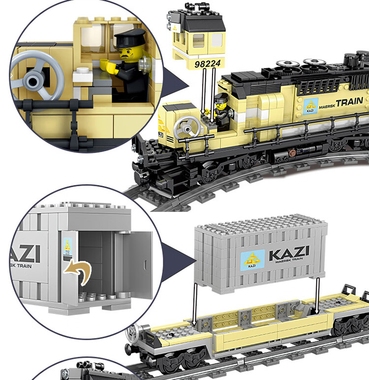 蒸汽小火车乐高城市男孩子电动蒸汽高铁轨道火车系列和谐号拼装智力