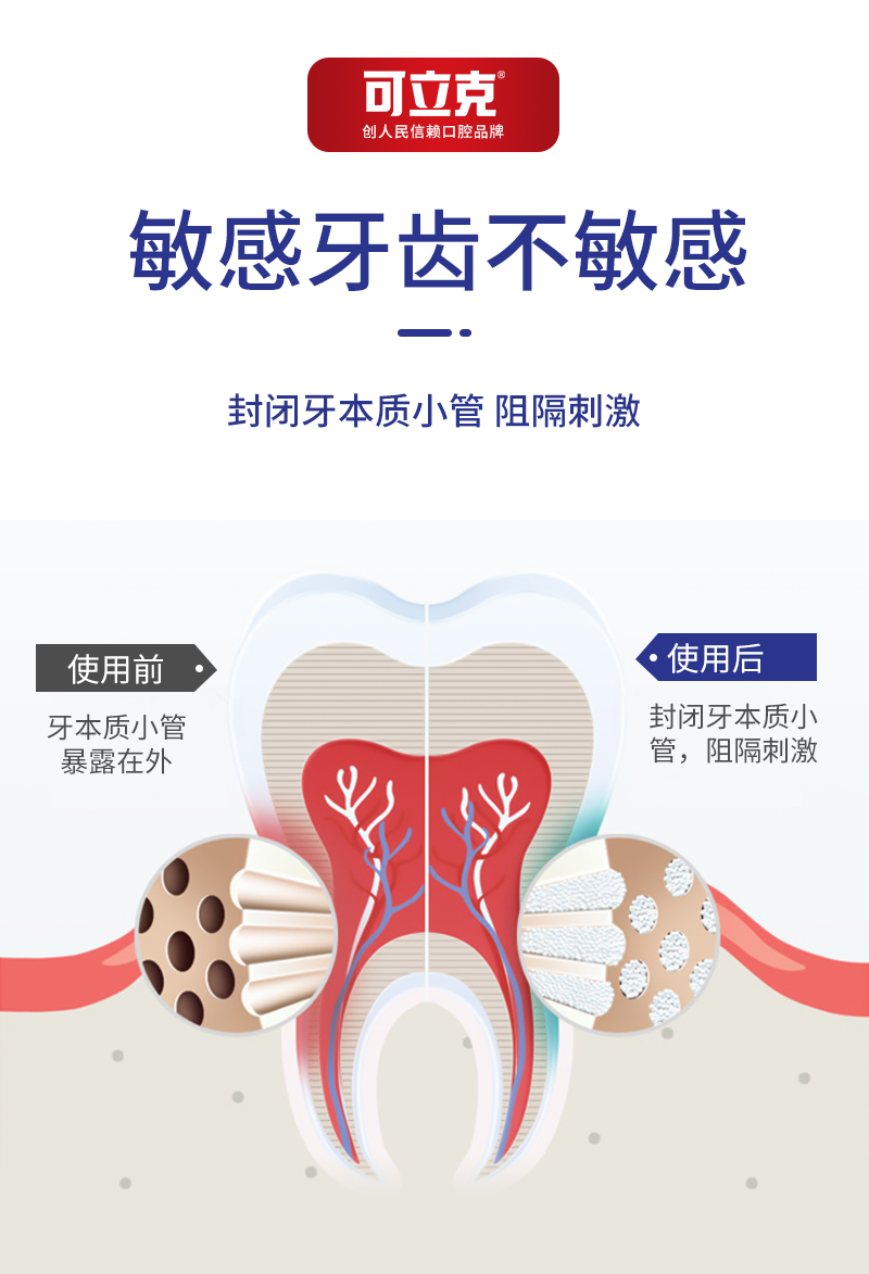 可立克大青盐脱渍洁白牙膏祛烟渍防牙结石牙齿无氟180g乳白色两支装大