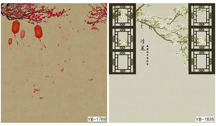 影楼拍摄背景布拍照摄影主播直播古装中国风全家福古风背景纸 透明 1