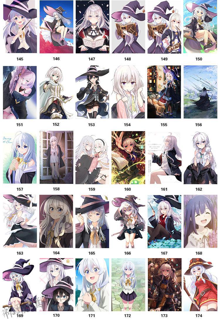 2022新款卡贴饭卡美女魔女之旅卡贴二次元动漫伊蕾娜周边水晶磨砂学生