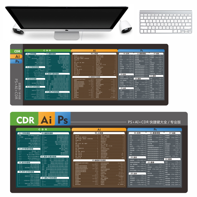 ps快捷键鼠标超大号办公wps word excel ppt ps ai cdr cad常用快
