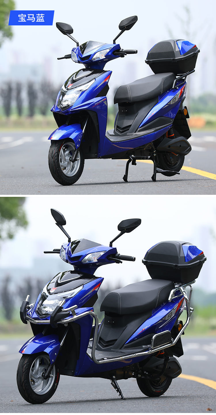新款电动车电瓶车60v72v男女同款电动摩托车踏板自行车