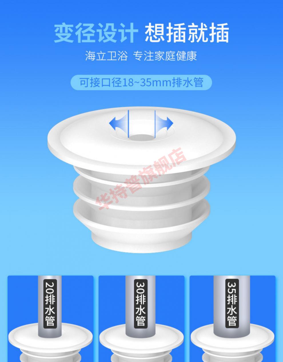 洗衣机地漏接头下水道防臭盖硅胶洗衣机排水管接头厨房防臭地漏下水管