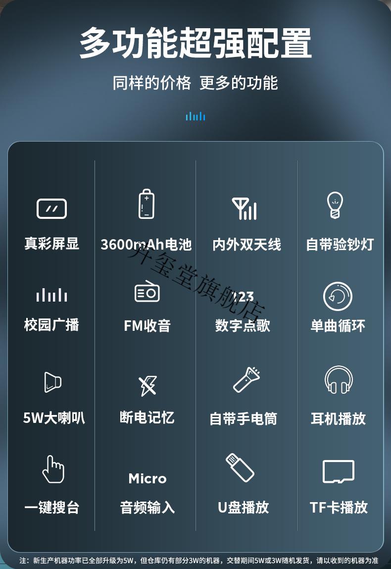 华为huawei适用收音机老人专用老年人新款便携式fm调频半导体广播多