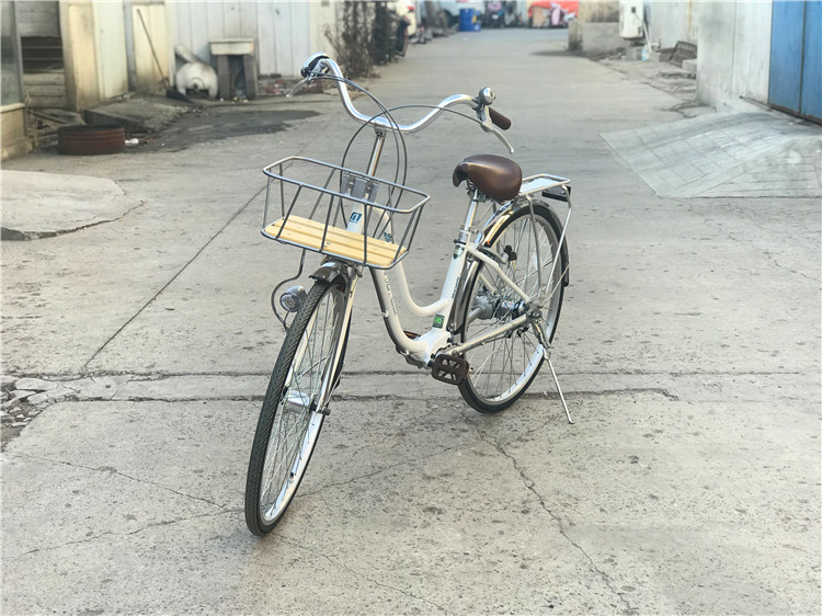 轴传动26寸袋鼠自行车丸石无链条通勤车日式复古休闲单车预售组装定制