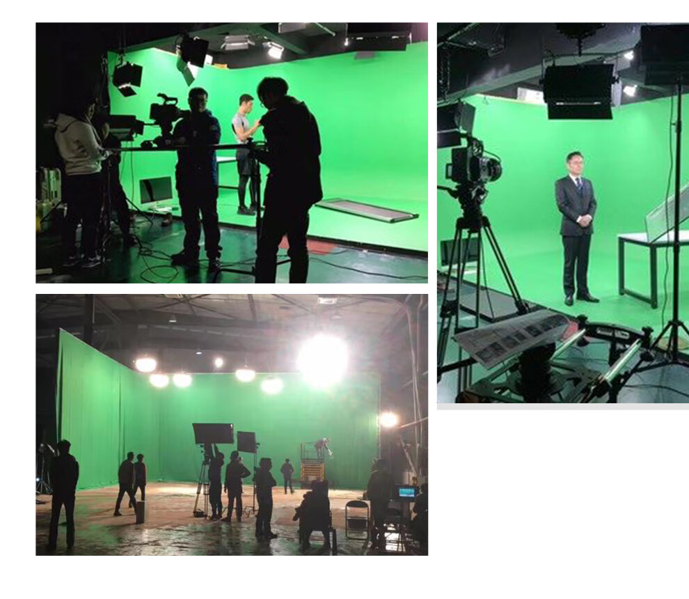 视频抠像布摄影电影影视主播直播拍照道具抠图布纯色白黑蓝绿幕布绿幕