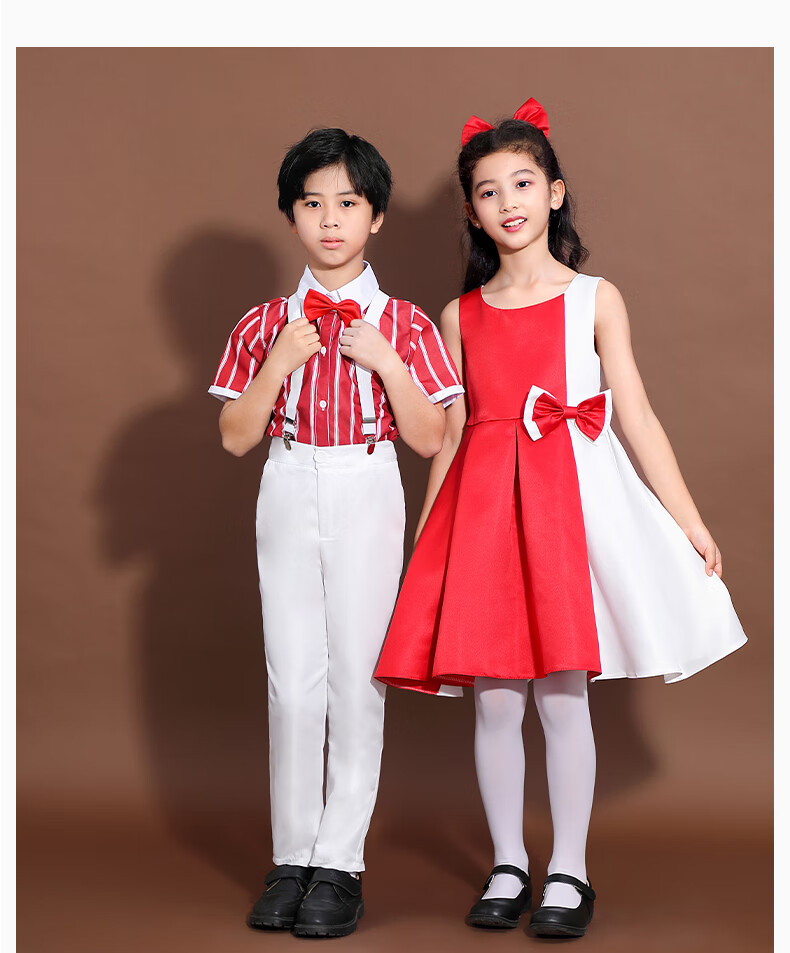 朗诵比赛礼服女童儿童朗诵合唱演出服男童礼服小学生合唱团表演服演讲