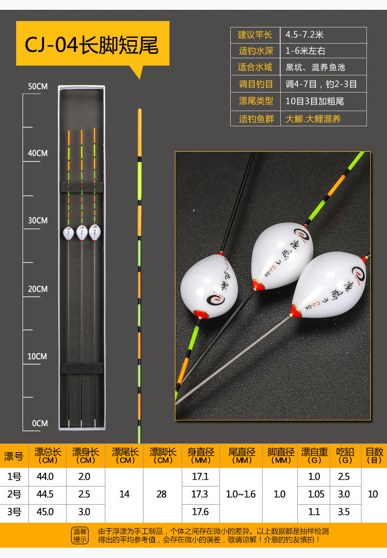 化氏旗舰渔具店一味max鱼竿同款渔眼长脚短尾纳米鱼漂抗流水走水浮漂