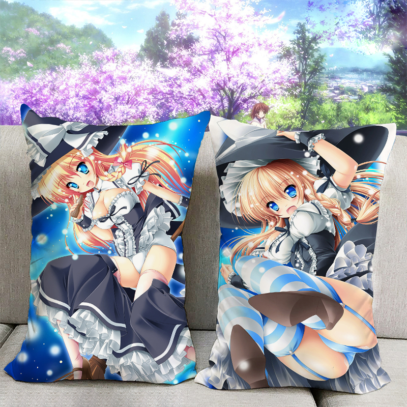 东方project靠枕博丽灵梦魔理沙妖梦双面含枕芯长抱枕