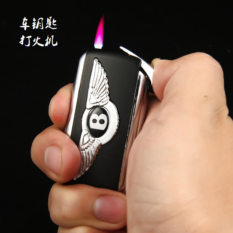 宾利遥控器汽车钥匙充气打火机个性送礼创意防风时尚直冲送男友礼物
