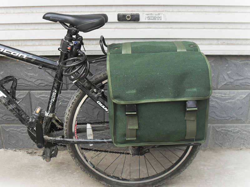 自行车包驮包 加厚帆布山地车自行车包 尾包后驮包/驼包车架包后架包