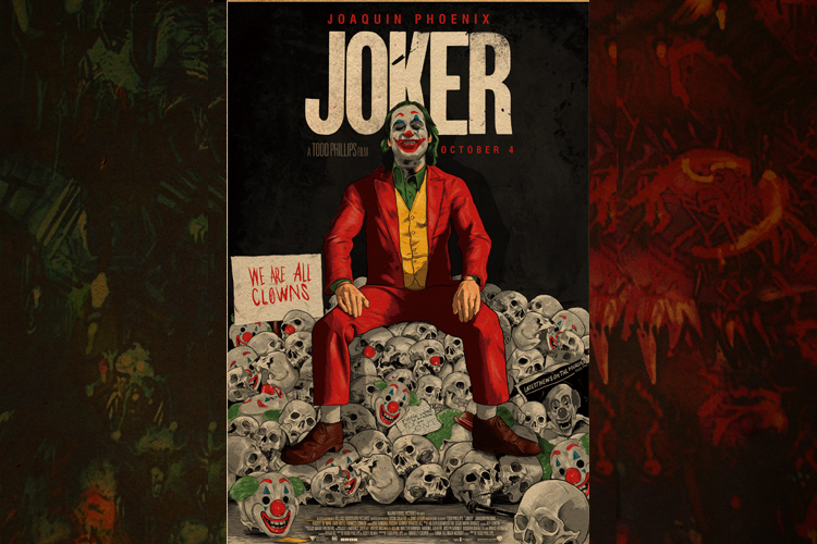 杰昆菲尼克斯joker小丑海报电影壁纸墙贴装饰画照片画