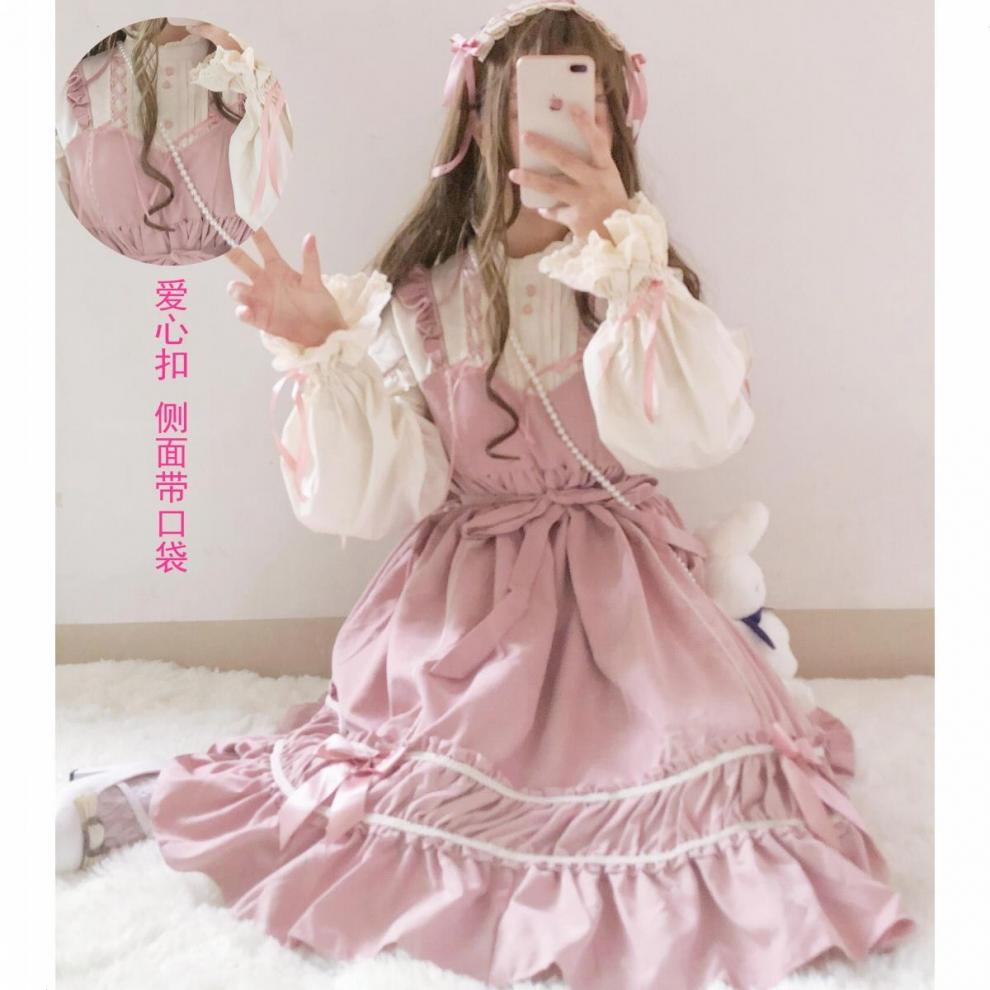 珂梵图春夏季宫廷风日系少女软妹洛丽塔op连衣裙lolita公主洋装日常