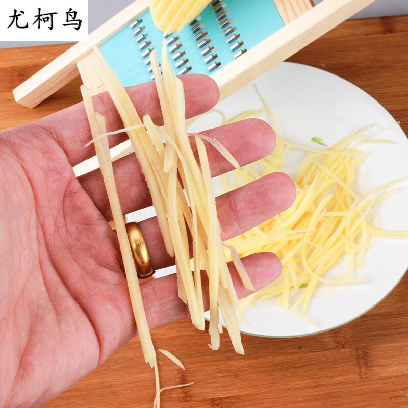 老式木制刨丝器实木头擦丝器切菜器木板木柄木质实木框擦土豆丝黄瓜丝
