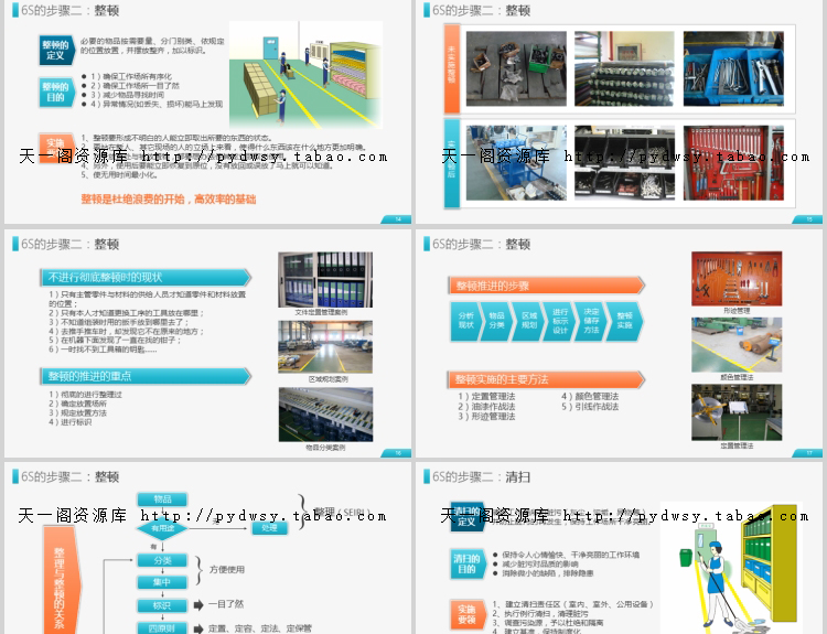 现场管理ppt模板企业5s生产车间员工工程管理6s案例培训分析学习