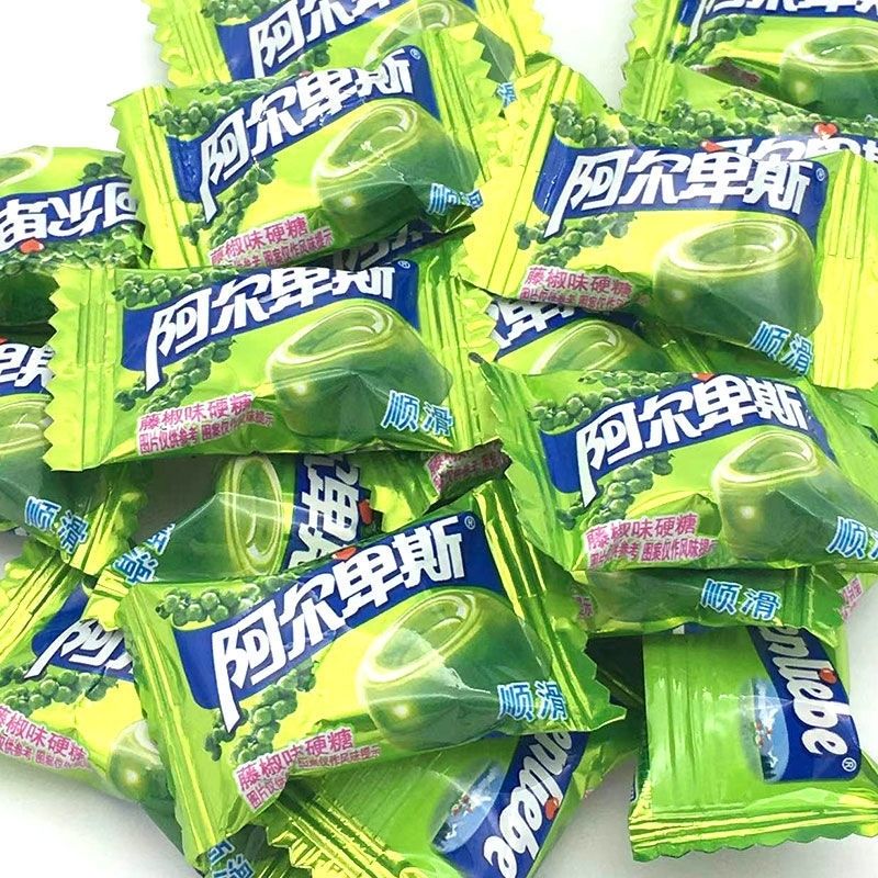 阿尔卑斯麻辣小龙虾新口味硬糖果香菜柠檬藤椒味喜糖休闲零食小龙虾