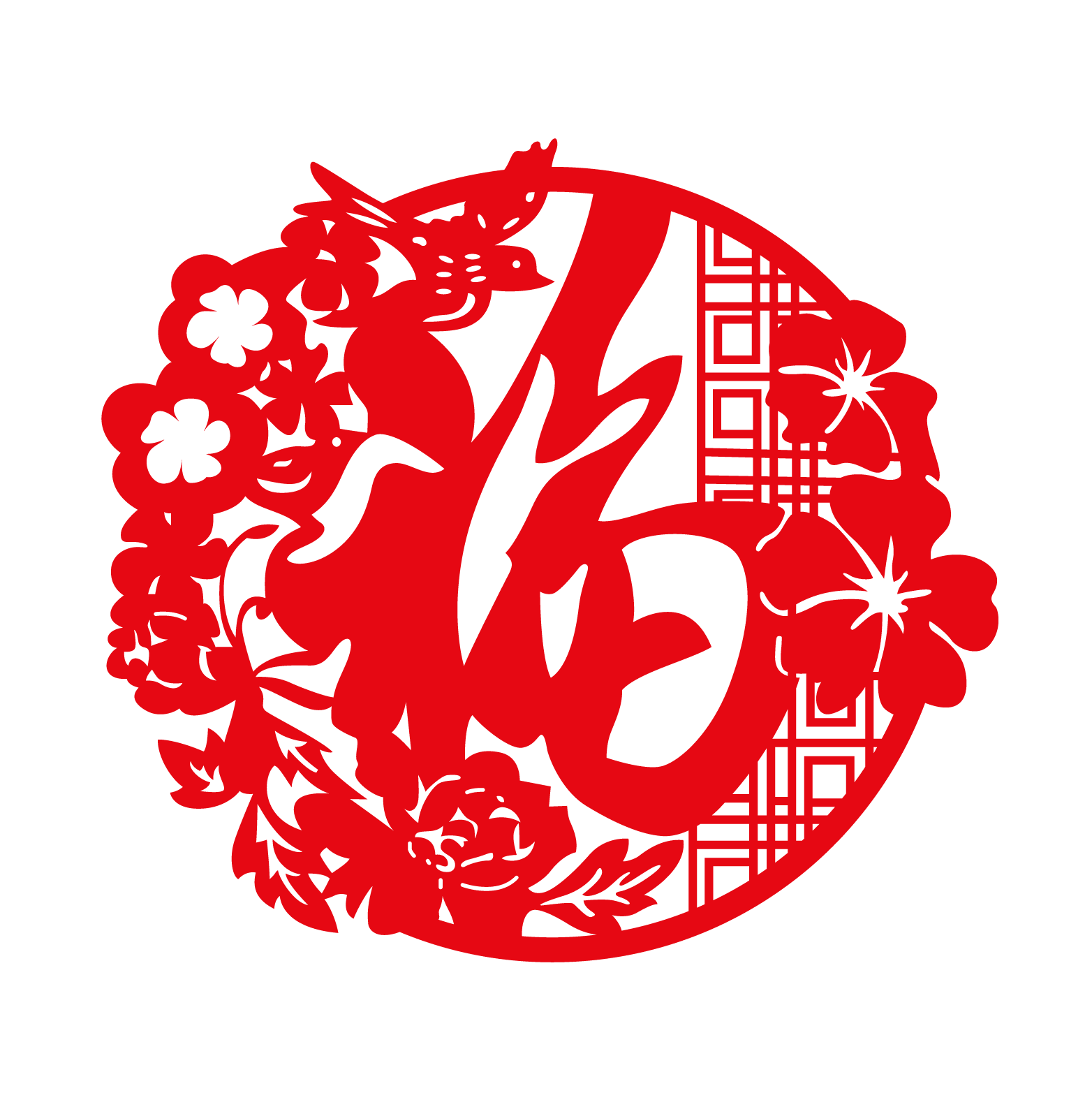 乔迁之喜新居进宅小号福字门贴立体电视墙装饰福字贴绒布窗花剪纸喜鹊