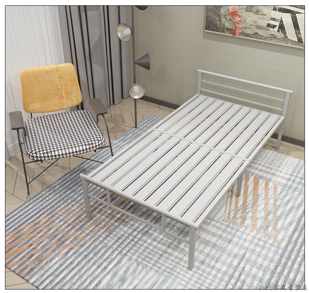 京东好物钢丝床可折叠床单人折叠床1.2米家用1.