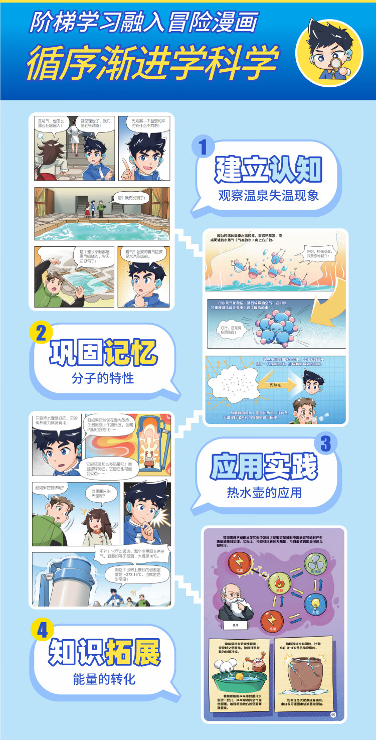 漫画书米吴科学漫画第一二三四五辑全套漫画科学儿童米吴乐趣系列20册 奇妙万象篇儿童漫画科学礼盒6-12岁小学生课外书儿童科普读物乐乐趣科普书科学书籍 【12册】米吴科学漫画+历史漫画+数学漫画详情图片9