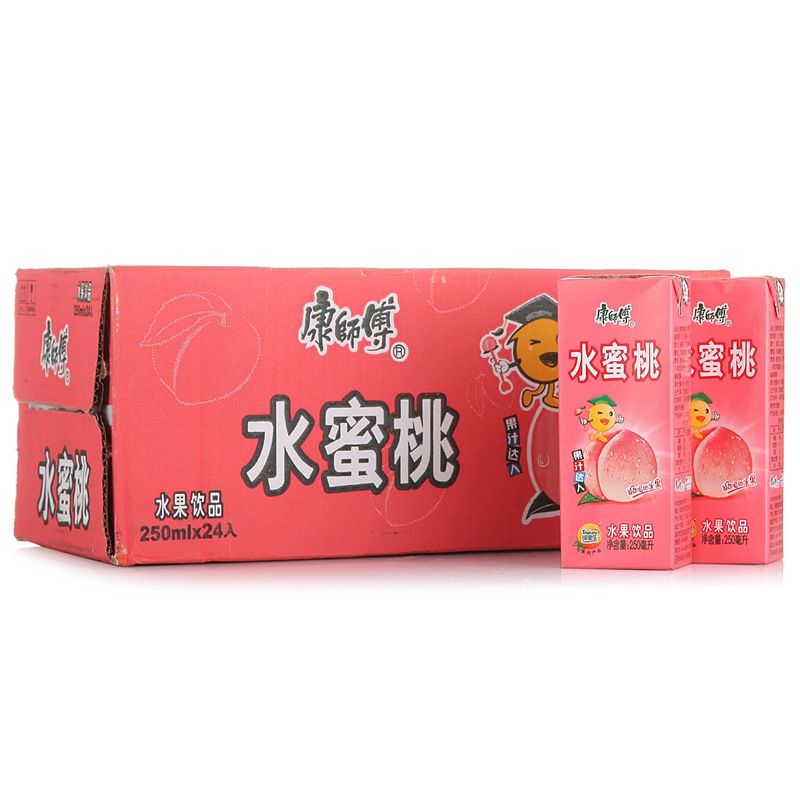 限地区:康师傅 水蜜桃汁 250ml*24盒*2件