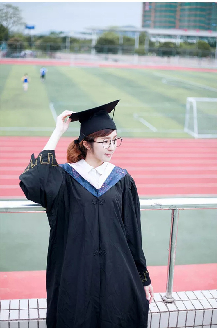 杭千衣硕士服博士服男女学生毕业照礼服文理工科学位服 文科-粉色 s