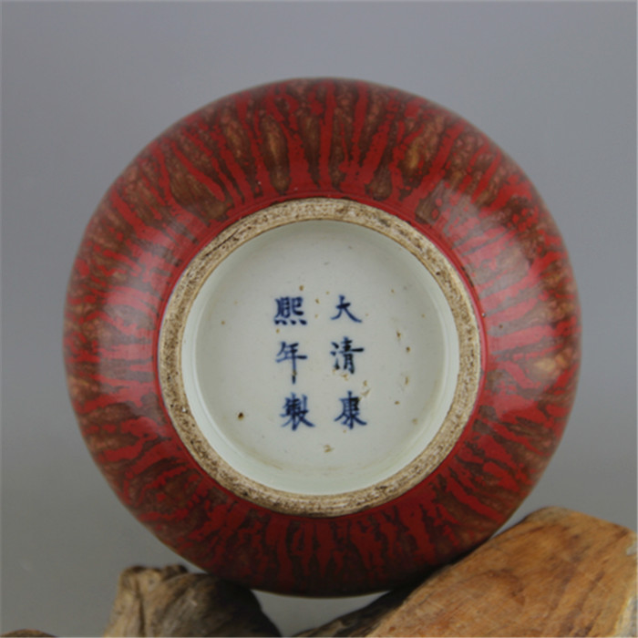 大清康熙年高温美人醉釉双耳福酮瓶 景德镇仿古瓷器复古博古摆件_现价