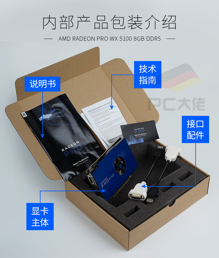 amd radeon pro wx5100 8gb 4k高端专业显卡3d绘图渲染建模