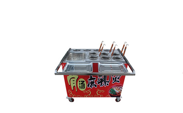 二功能油炸车,关东煮小吃车 油炸 麻辣烫 手推车多功能车 款式一_ 7折