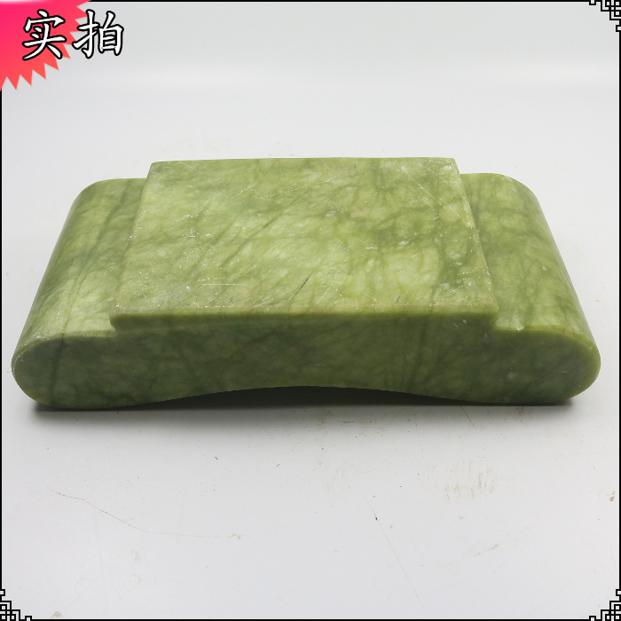 岫玉玉石枕头汗蒸洗浴按摩玉石实心枕降温午睡枕颈椎枕头 xy12245