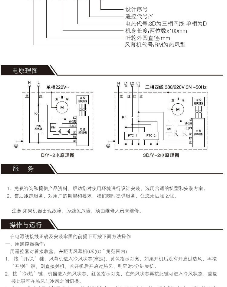 绿岛风风幕机rm125-09-3d/y-b-2-x冷暖遥控电加热0.