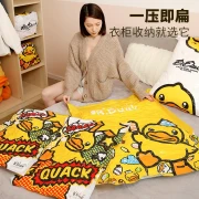 [Town store model] Storage doctor quilt vacuum compression bag quilt clothing travel storage bag moving packing bag vacuum bag small yellow duck 4 extra large 4 medium [hand pump model]