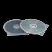 Guten Morgen Fächerförmige CD-Box CD-DVD-Aufbewahrungsbox transparente Hartplastik-Disc-Tasche halbrund 50 Stück/Packung