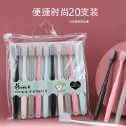 [Factory Direct Supply] Japanese Macaron Toothbrush Adult Small Head Soft Hair Toothbrush with Sheath Toothbrush Family Pack Set Macaron Toothbrush with Braces 20pcs [Family Pack]