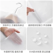 Xingtang Clothes Dust Cover Hanging Clothes Household Dust Bag Clothes Cover Down Jacket Storage Hanging Bag Coat Dust Cover 5pcs 60*80 [Bottom Opening Translucent]